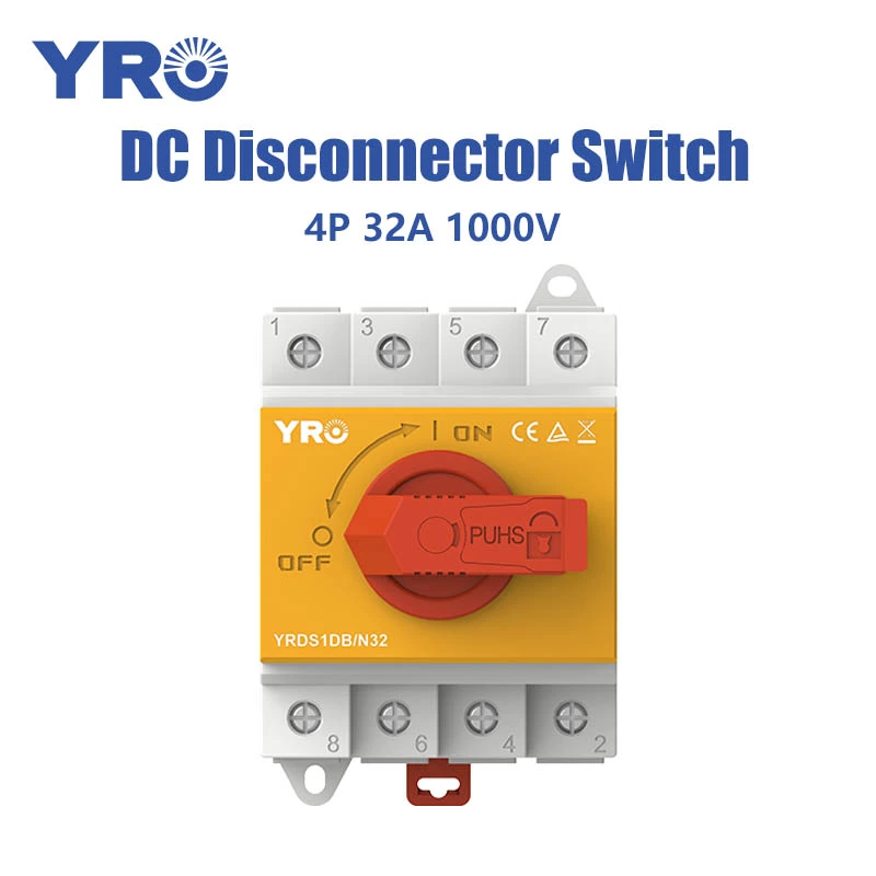 4P 32A 1000 V DC -katkaisin kytkin
